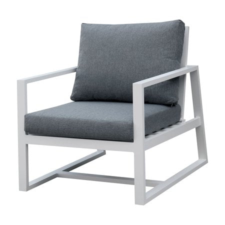 Furniture of America Jemmet Contemporary Aluminum Patio Arm Chair in Gray IDF-OS2590GY-AC-1PK