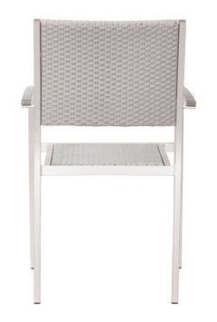 Zuo Modern Metropolitan Arm Chair (Set of 2) Gray & Silver 701865