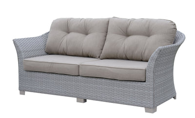 Furniture of America Balmer Contemporary Padded Patio Sofa in Gray IDF-OS1842GY-SF
