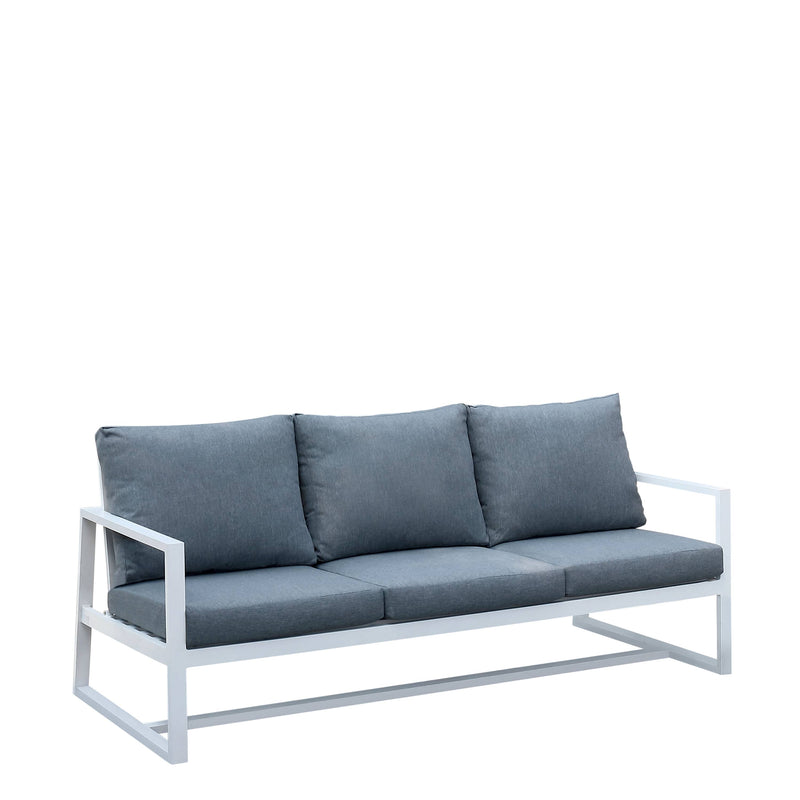 Furniture of America Jemmet Contemporary Aluminum Patio Sofa in Gray IDF-OS2590GY-SF