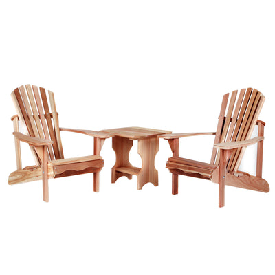 All Things Cedar 3-Piece Adirondack Side Table Set ST24-Set