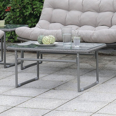 Furniture of America Anavel Contemporary Rectangle Patio Coffee Table IDF-OC2134-C