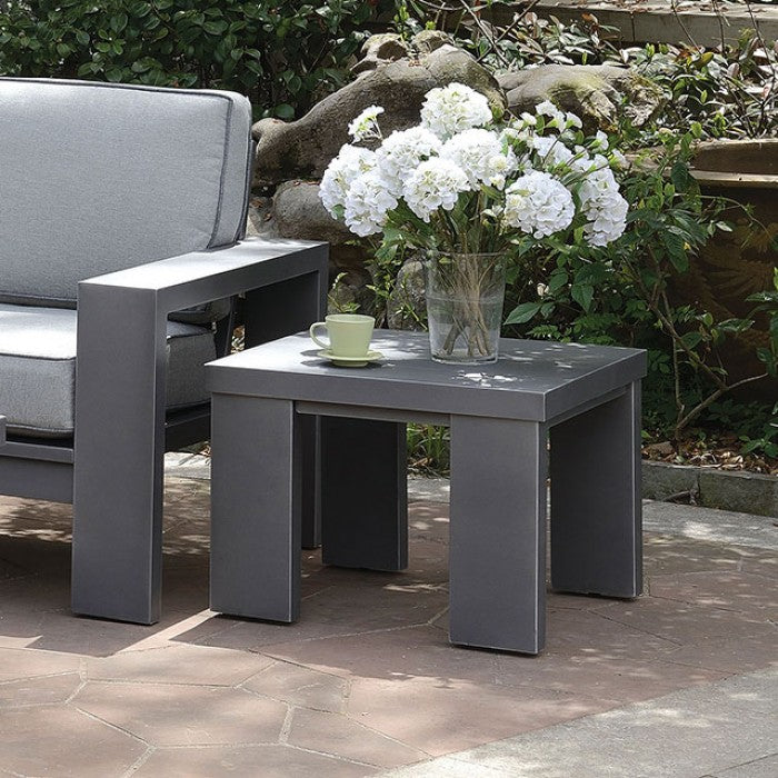 Furniture of America Dylan Contemporary Square Patio End Table IDF-OS1884E