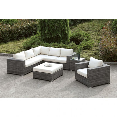 Furniture of America Charles Contemporary Fabric Patio Sectional