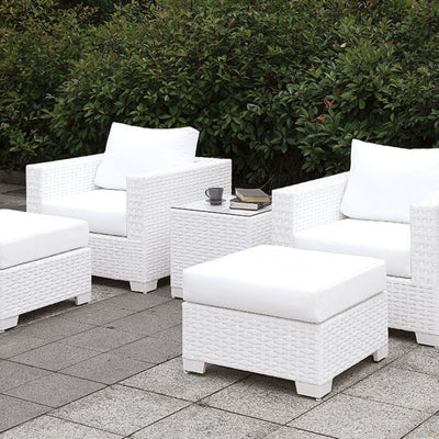 Furniture of America Charles Contemporary Faux Rattan Patio Sectional XX IDF-OS2128WH-SET20
