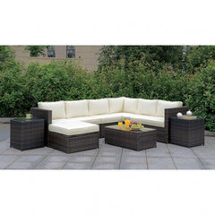 Furniture of America Fischer Contemporary Padded Patio Ottoman IDF-OS2136-E