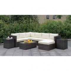 Furniture of America Fischer Contemporary Padded Patio Ottoman IDF-OS2136-E