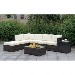 Furniture of America Fischer Contemporary Padded Patio Ottoman IDF-OS2136-E