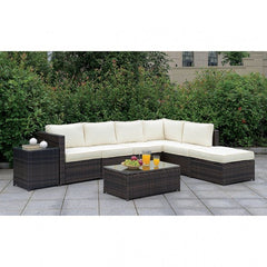 Furniture of America Fischer Contemporary Padded Patio Ottoman IDF-OS2136-E