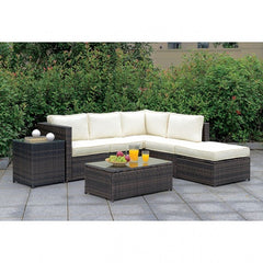 Furniture of America Fischer Contemporary Padded Patio Ottoman IDF-OS2136-E