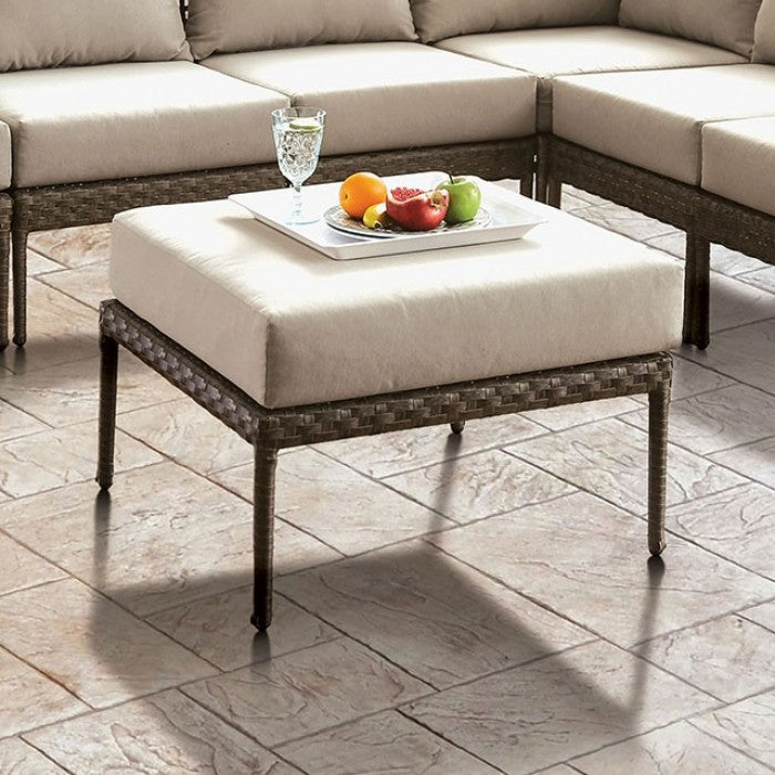 Furniture of America Markson Contemporary Square Patio Ottoman IDF-OS2599-OT