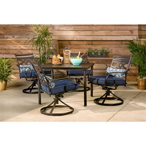 Hanover 5-piece Dining Set from the Montclair Collection MCLRDN5PCSQSW4-NVY