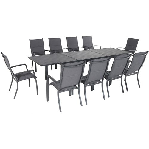 Hanover 11-Piece Dining set from the Naples Collection NAPDN11PCHB-GRY