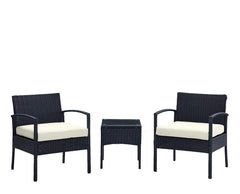 Manhattan Comfort Noli Patio 2-Person Seating Group with End Table