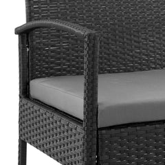 Manhattan Comfort Noli Patio 2-Person Seating Group with End Table