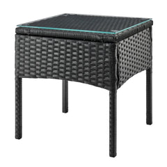 Manhattan Comfort Noli Patio 2-Person Seating Group with End Table