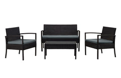 Manhattan Comfort Noli Patio 4-Person Conversation Set with Coffee Table