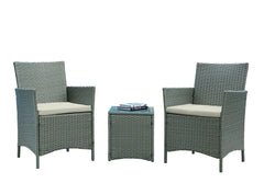 Manhattan Comfort Imperia Patio 2-Person Seating Group with End Table