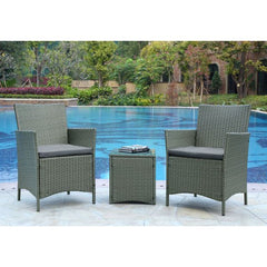 Manhattan Comfort Imperia Patio 2-Person Seating Group with End Table